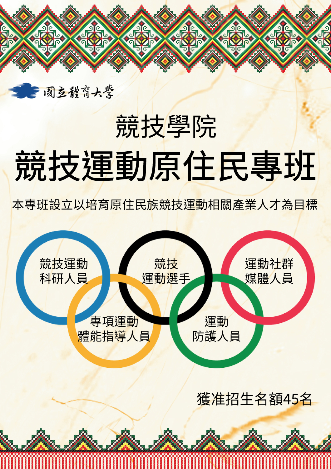競技運動原住民專班